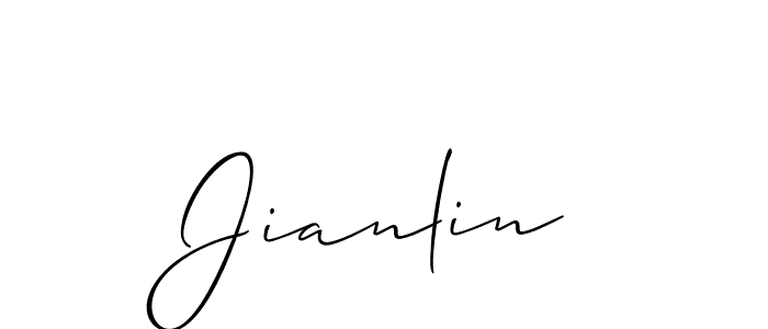 Create a beautiful signature design for name Jianlin. With this signature (Allison_Script) fonts, you can make a handwritten signature for free. Jianlin signature style 2 images and pictures png