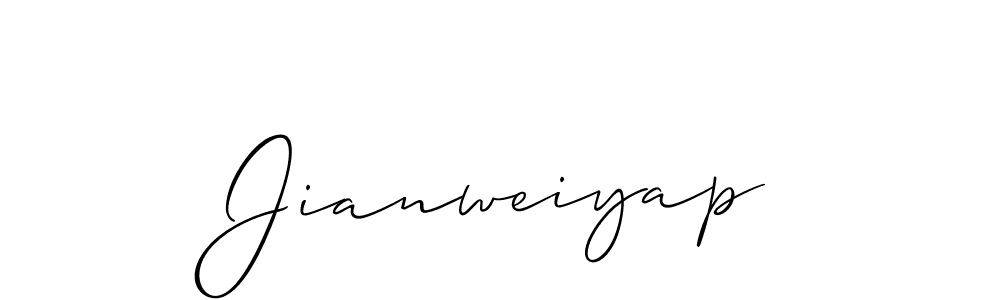 Design your own signature with our free online signature maker. With this signature software, you can create a handwritten (Allison_Script) signature for name Jianweiyap. Jianweiyap signature style 2 images and pictures png