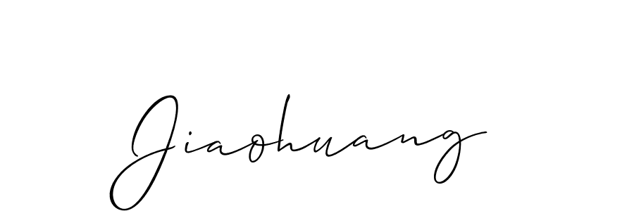 Design your own signature with our free online signature maker. With this signature software, you can create a handwritten (Allison_Script) signature for name Jiaohuang. Jiaohuang signature style 2 images and pictures png