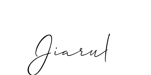 Use a signature maker to create a handwritten signature online. With this signature software, you can design (Allison_Script) your own signature for name Jiarul. Jiarul signature style 2 images and pictures png