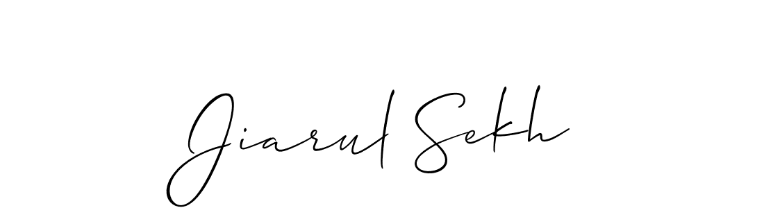 Make a short Jiarul Sekh signature style. Manage your documents anywhere anytime using Allison_Script. Create and add eSignatures, submit forms, share and send files easily. Jiarul Sekh signature style 2 images and pictures png