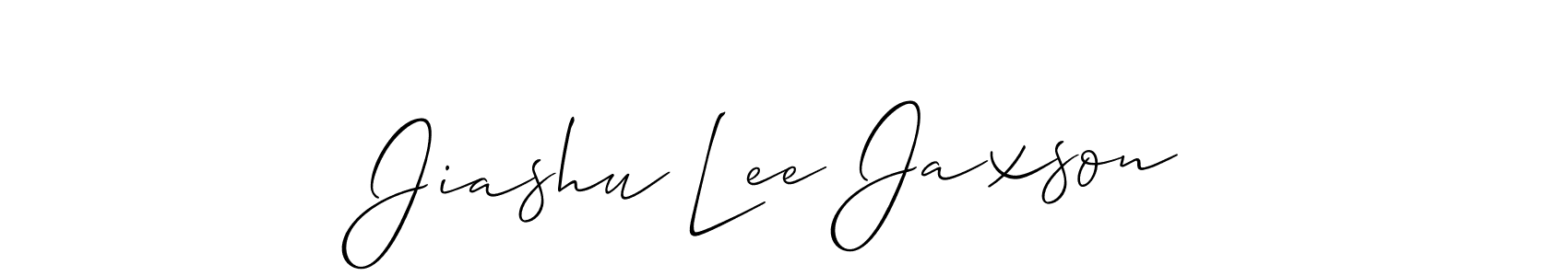 Also we have Jiashu Lee Jaxson name is the best signature style. Create professional handwritten signature collection using Allison_Script autograph style. Jiashu Lee Jaxson signature style 2 images and pictures png