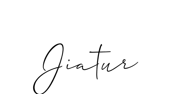 if you are searching for the best signature style for your name Jiatur. so please give up your signature search. here we have designed multiple signature styles  using Allison_Script. Jiatur signature style 2 images and pictures png