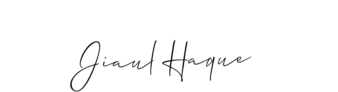 Use a signature maker to create a handwritten signature online. With this signature software, you can design (Allison_Script) your own signature for name Jiaul Haque. Jiaul Haque signature style 2 images and pictures png