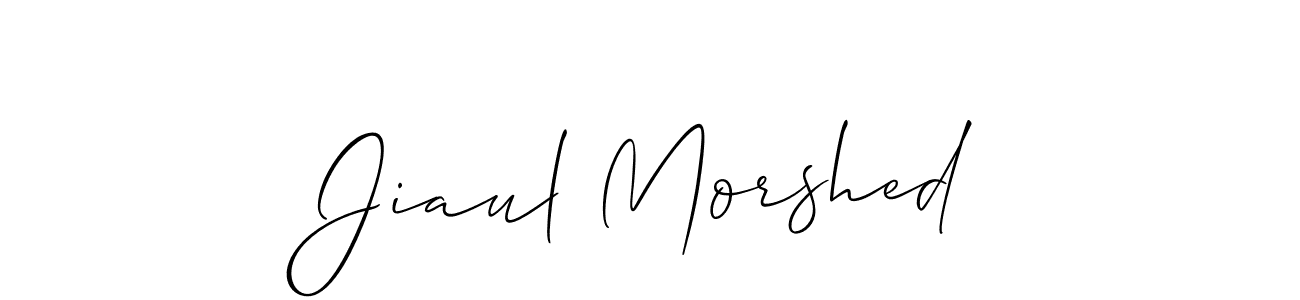 How to Draw Jiaul Morshed signature style? Allison_Script is a latest design signature styles for name Jiaul Morshed. Jiaul Morshed signature style 2 images and pictures png