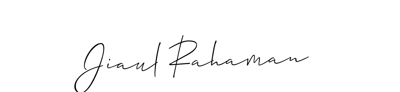 Design your own signature with our free online signature maker. With this signature software, you can create a handwritten (Allison_Script) signature for name Jiaul Rahaman. Jiaul Rahaman signature style 2 images and pictures png