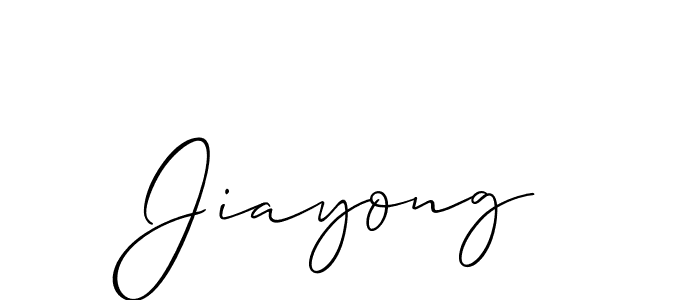 How to make Jiayong name signature. Use Allison_Script style for creating short signs online. This is the latest handwritten sign. Jiayong signature style 2 images and pictures png