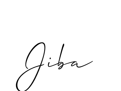 Use a signature maker to create a handwritten signature online. With this signature software, you can design (Allison_Script) your own signature for name Jiba. Jiba signature style 2 images and pictures png