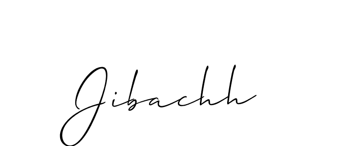 It looks lik you need a new signature style for name Jibachh. Design unique handwritten (Allison_Script) signature with our free signature maker in just a few clicks. Jibachh signature style 2 images and pictures png
