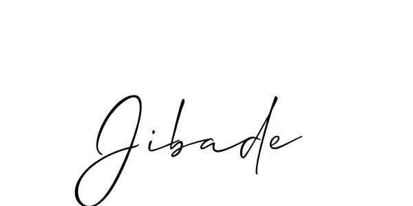 Jibade stylish signature style. Best Handwritten Sign (Allison_Script) for my name. Handwritten Signature Collection Ideas for my name Jibade. Jibade signature style 2 images and pictures png