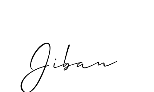 Create a beautiful signature design for name Jiban. With this signature (Allison_Script) fonts, you can make a handwritten signature for free. Jiban signature style 2 images and pictures png