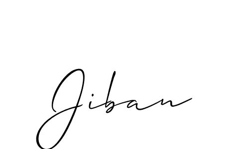 Create a beautiful signature design for name Jiban. With this signature (Allison_Script) fonts, you can make a handwritten signature for free. Jiban signature style 2 images and pictures png