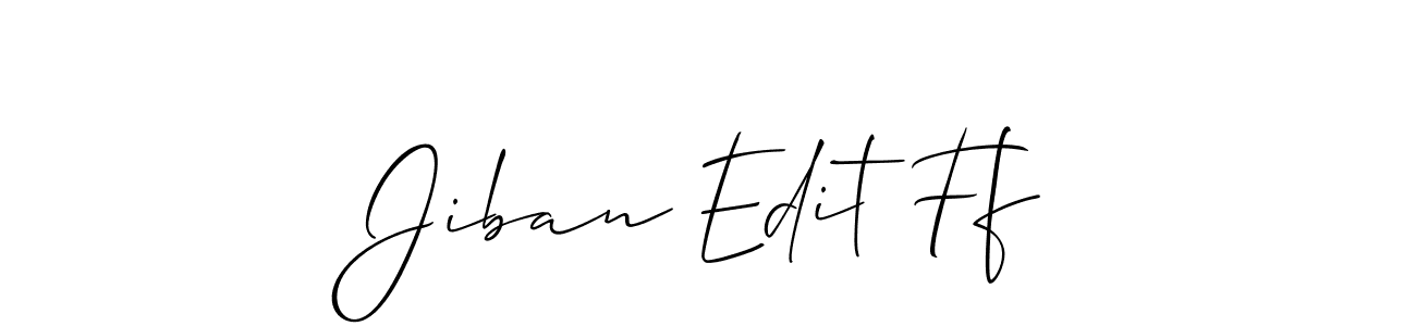 Use a signature maker to create a handwritten signature online. With this signature software, you can design (Allison_Script) your own signature for name Jiban Edit Ff. Jiban Edit Ff signature style 2 images and pictures png