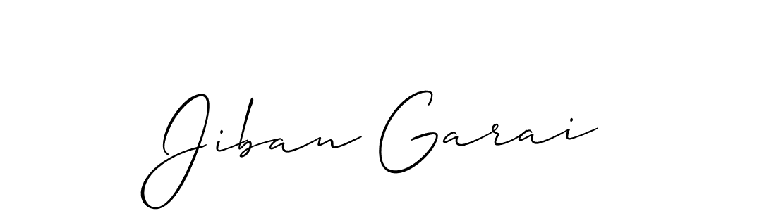 Create a beautiful signature design for name Jiban Garai. With this signature (Allison_Script) fonts, you can make a handwritten signature for free. Jiban Garai signature style 2 images and pictures png