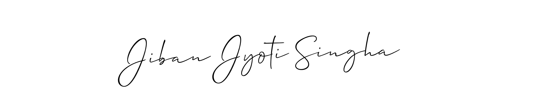 Design your own signature with our free online signature maker. With this signature software, you can create a handwritten (Allison_Script) signature for name Jiban Jyoti Singha. Jiban Jyoti Singha signature style 2 images and pictures png