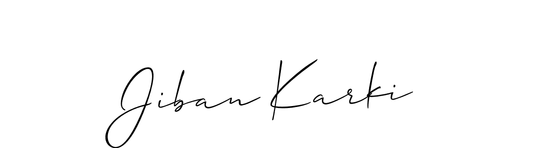 It looks lik you need a new signature style for name Jiban Karki. Design unique handwritten (Allison_Script) signature with our free signature maker in just a few clicks. Jiban Karki signature style 2 images and pictures png