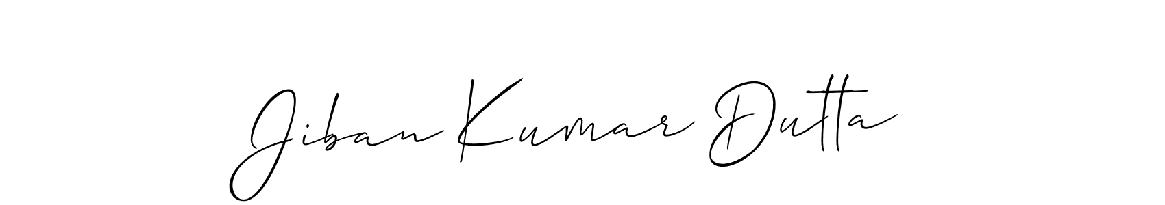 How to make Jiban Kumar Dutta name signature. Use Allison_Script style for creating short signs online. This is the latest handwritten sign. Jiban Kumar Dutta signature style 2 images and pictures png