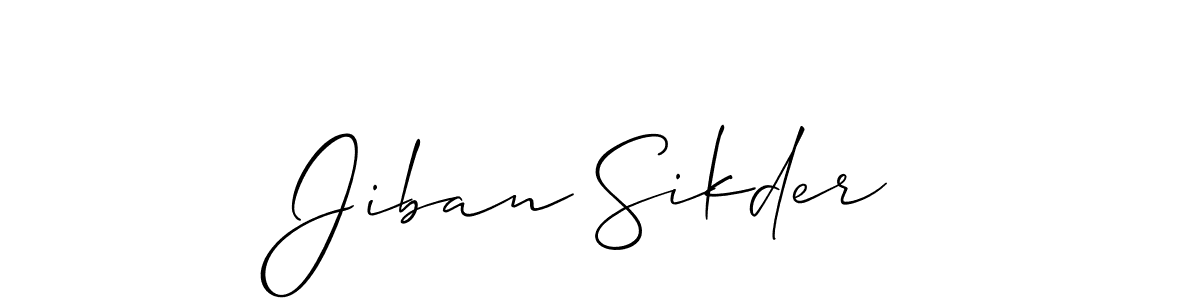 How to make Jiban Sikder name signature. Use Allison_Script style for creating short signs online. This is the latest handwritten sign. Jiban Sikder signature style 2 images and pictures png