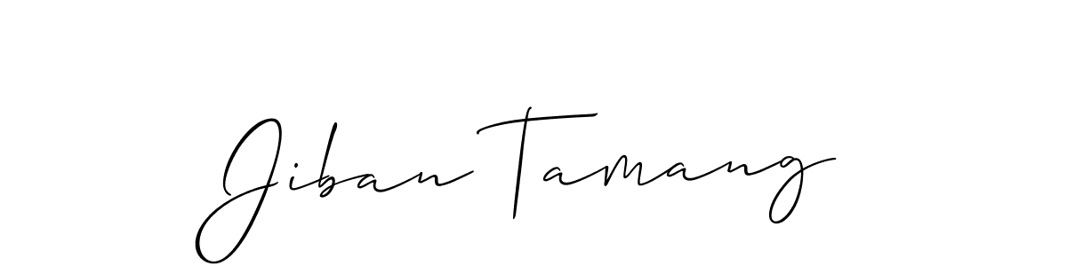 Create a beautiful signature design for name Jiban Tamang. With this signature (Allison_Script) fonts, you can make a handwritten signature for free. Jiban Tamang signature style 2 images and pictures png