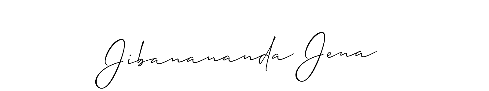 Use a signature maker to create a handwritten signature online. With this signature software, you can design (Allison_Script) your own signature for name Jibanananda Jena. Jibanananda Jena signature style 2 images and pictures png