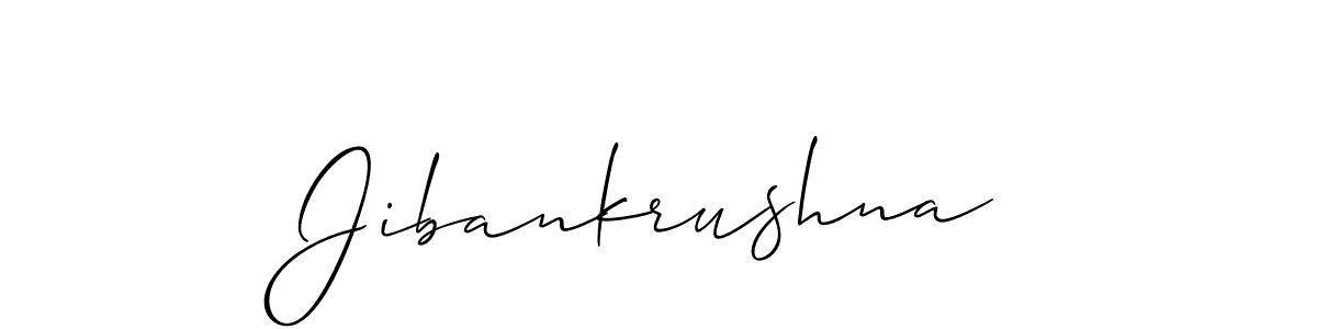 How to make Jibankrushna signature? Allison_Script is a professional autograph style. Create handwritten signature for Jibankrushna name. Jibankrushna signature style 2 images and pictures png