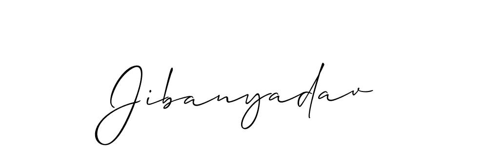 Create a beautiful signature design for name Jibanyadav. With this signature (Allison_Script) fonts, you can make a handwritten signature for free. Jibanyadav signature style 2 images and pictures png