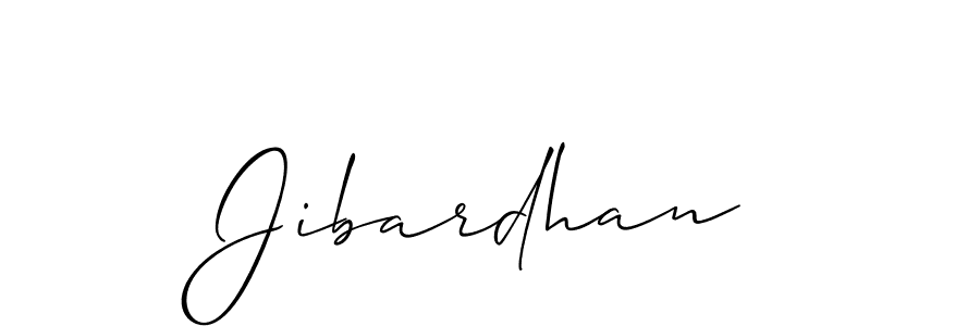 Design your own signature with our free online signature maker. With this signature software, you can create a handwritten (Allison_Script) signature for name Jibardhan. Jibardhan signature style 2 images and pictures png