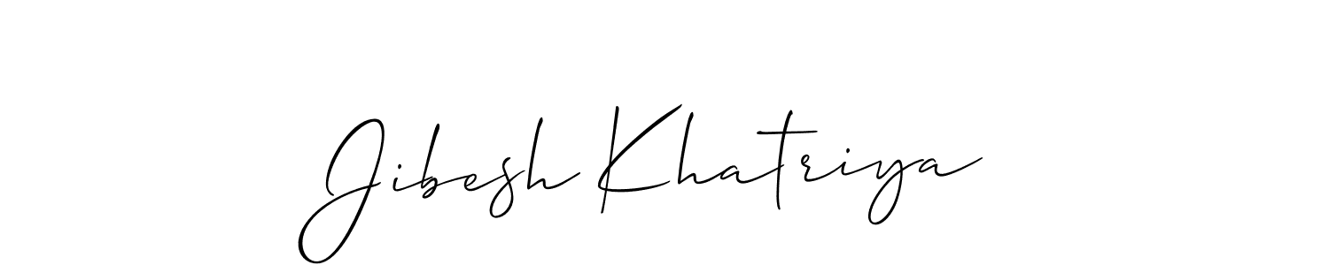 Create a beautiful signature design for name Jibesh Khatriya. With this signature (Allison_Script) fonts, you can make a handwritten signature for free. Jibesh Khatriya signature style 2 images and pictures png