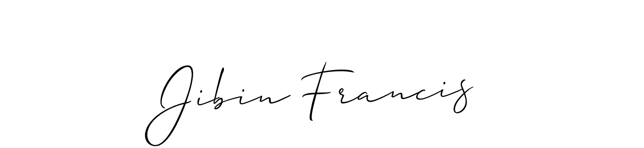The best way (Allison_Script) to make a short signature is to pick only two or three words in your name. The name Jibin Francis include a total of six letters. For converting this name. Jibin Francis signature style 2 images and pictures png