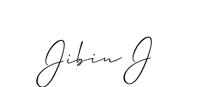 How to Draw Jibin J signature style? Allison_Script is a latest design signature styles for name Jibin J. Jibin J signature style 2 images and pictures png