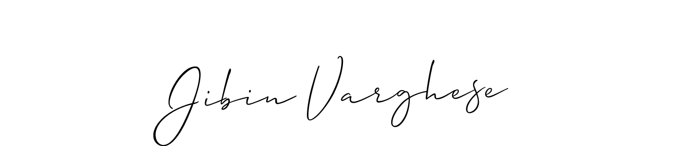 Also we have Jibin Varghese name is the best signature style. Create professional handwritten signature collection using Allison_Script autograph style. Jibin Varghese signature style 2 images and pictures png