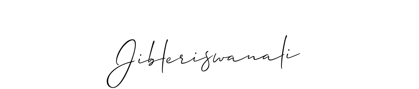 Similarly Allison_Script is the best handwritten signature design. Signature creator online .You can use it as an online autograph creator for name Jibleriswanali. Jibleriswanali signature style 2 images and pictures png