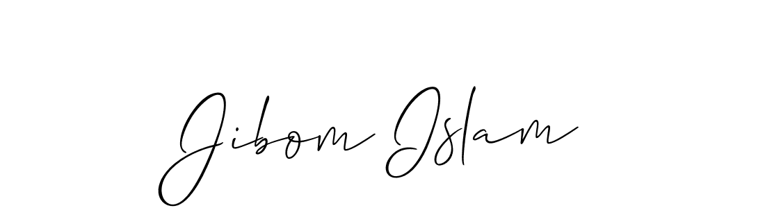 The best way (Allison_Script) to make a short signature is to pick only two or three words in your name. The name Jibom Islam include a total of six letters. For converting this name. Jibom Islam signature style 2 images and pictures png