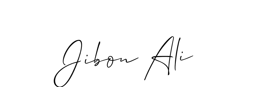 Make a beautiful signature design for name Jibon Ali. With this signature (Allison_Script) style, you can create a handwritten signature for free. Jibon Ali signature style 2 images and pictures png