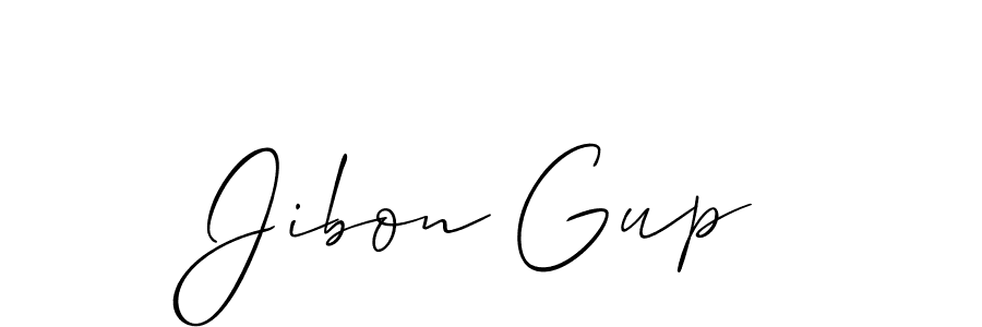 How to make Jibon Gup name signature. Use Allison_Script style for creating short signs online. This is the latest handwritten sign. Jibon Gup signature style 2 images and pictures png