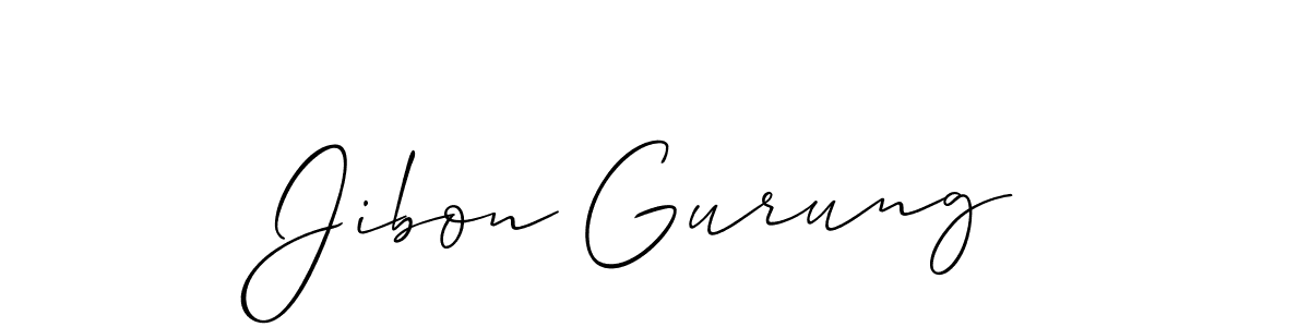 You should practise on your own different ways (Allison_Script) to write your name (Jibon Gurung) in signature. don't let someone else do it for you. Jibon Gurung signature style 2 images and pictures png