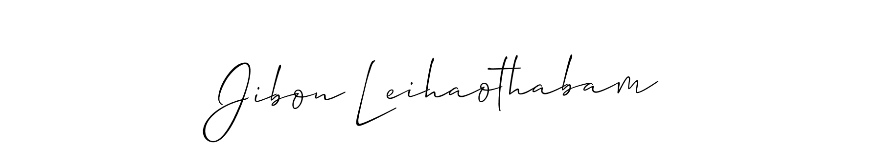 How to make Jibon Leihaothabam signature? Allison_Script is a professional autograph style. Create handwritten signature for Jibon Leihaothabam name. Jibon Leihaothabam signature style 2 images and pictures png