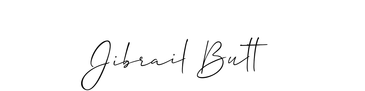 Use a signature maker to create a handwritten signature online. With this signature software, you can design (Allison_Script) your own signature for name Jibrail Butt. Jibrail Butt signature style 2 images and pictures png