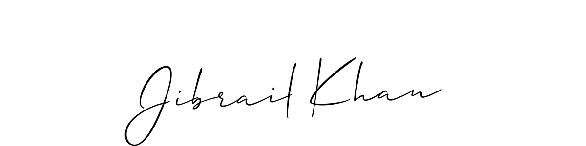 It looks lik you need a new signature style for name Jibrail Khan. Design unique handwritten (Allison_Script) signature with our free signature maker in just a few clicks. Jibrail Khan signature style 2 images and pictures png