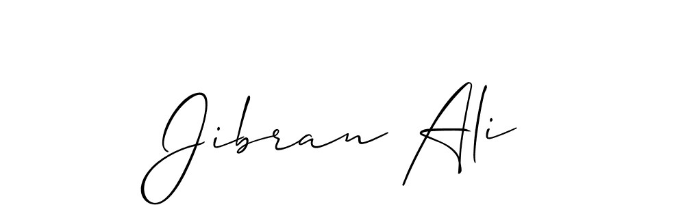 Jibran Ali stylish signature style. Best Handwritten Sign (Allison_Script) for my name. Handwritten Signature Collection Ideas for my name Jibran Ali. Jibran Ali signature style 2 images and pictures png