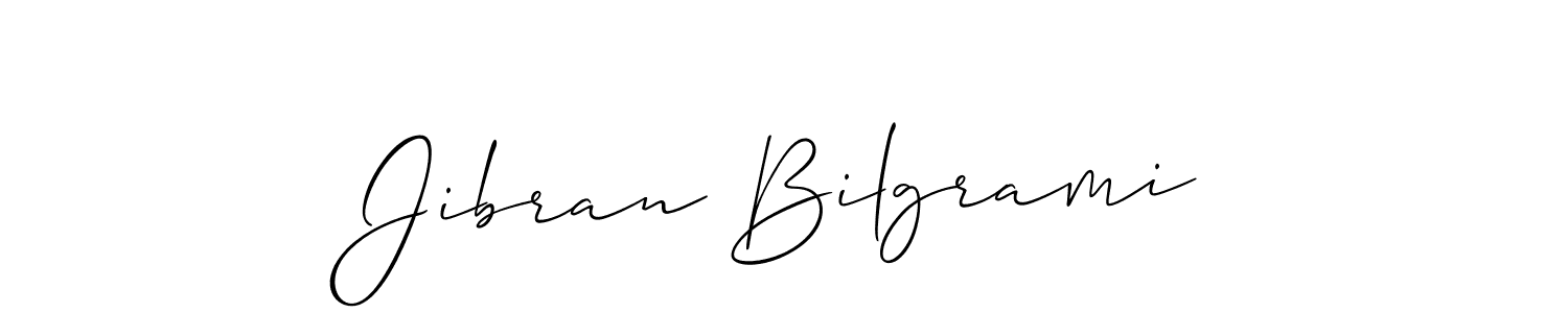 How to make Jibran Bilgrami signature? Allison_Script is a professional autograph style. Create handwritten signature for Jibran Bilgrami name. Jibran Bilgrami signature style 2 images and pictures png