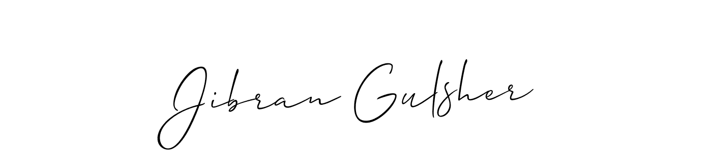 Make a short Jibran Gulsher signature style. Manage your documents anywhere anytime using Allison_Script. Create and add eSignatures, submit forms, share and send files easily. Jibran Gulsher signature style 2 images and pictures png