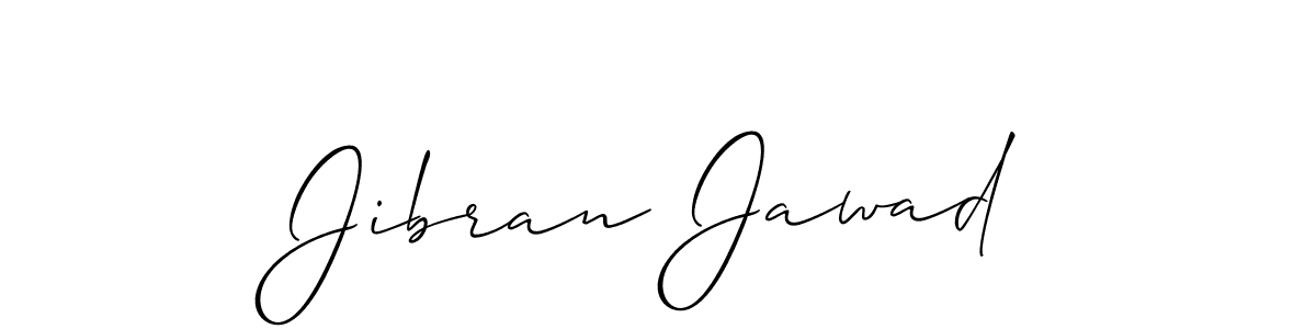 How to make Jibran Jawad name signature. Use Allison_Script style for creating short signs online. This is the latest handwritten sign. Jibran Jawad signature style 2 images and pictures png