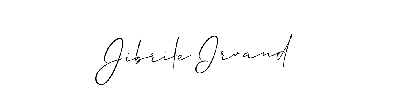 Also we have Jibrile Irvand name is the best signature style. Create professional handwritten signature collection using Allison_Script autograph style. Jibrile Irvand signature style 2 images and pictures png