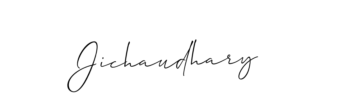 The best way (Allison_Script) to make a short signature is to pick only two or three words in your name. The name Jichaudhary include a total of six letters. For converting this name. Jichaudhary signature style 2 images and pictures png