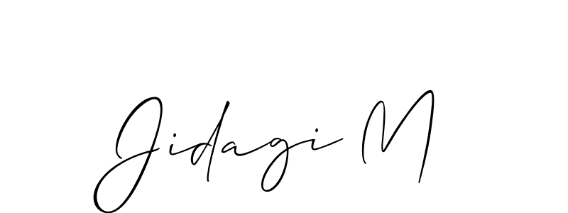 Jidagi M stylish signature style. Best Handwritten Sign (Allison_Script) for my name. Handwritten Signature Collection Ideas for my name Jidagi M. Jidagi M signature style 2 images and pictures png