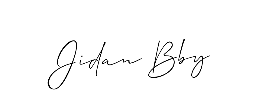 Use a signature maker to create a handwritten signature online. With this signature software, you can design (Allison_Script) your own signature for name Jidan Bby. Jidan Bby signature style 2 images and pictures png