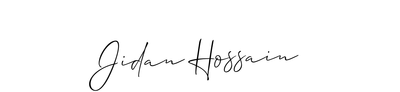 How to Draw Jidan Hossain signature style? Allison_Script is a latest design signature styles for name Jidan Hossain. Jidan Hossain signature style 2 images and pictures png