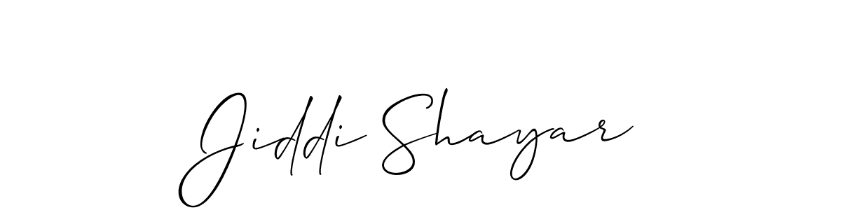 Create a beautiful signature design for name Jiddi Shayar. With this signature (Allison_Script) fonts, you can make a handwritten signature for free. Jiddi Shayar signature style 2 images and pictures png