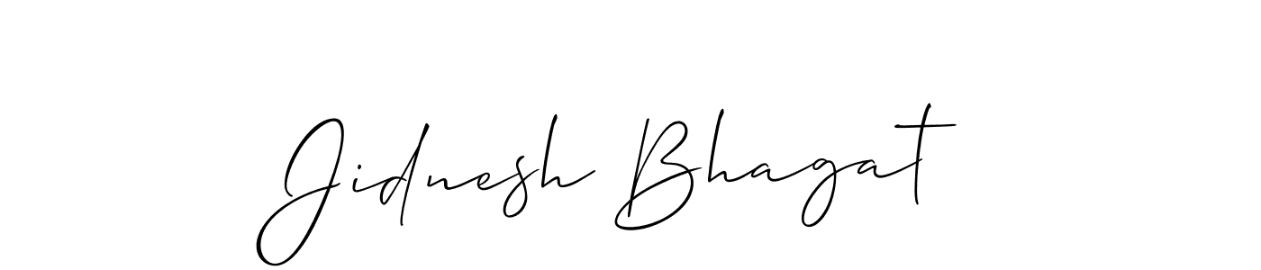 Also we have Jidnesh Bhagat name is the best signature style. Create professional handwritten signature collection using Allison_Script autograph style. Jidnesh Bhagat signature style 2 images and pictures png